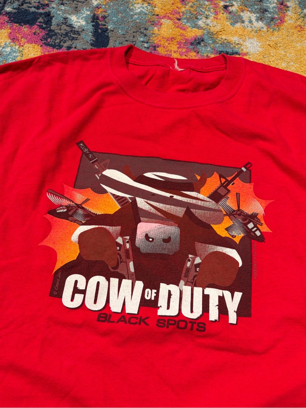 Y2K Cow of Duty Black Spots Shirt